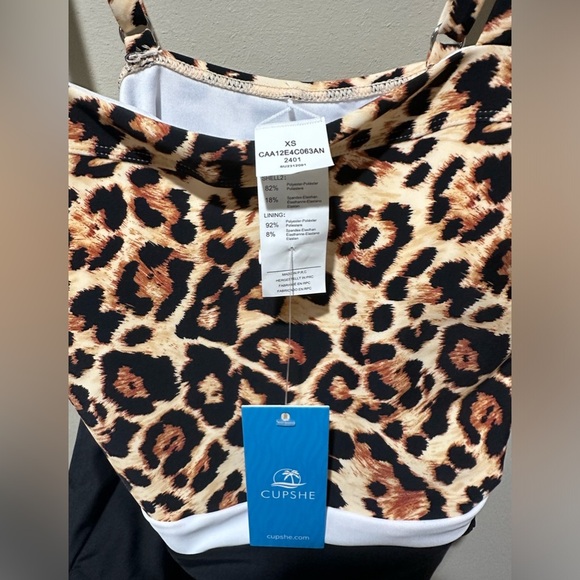 BRAND NEW NTW Cupshe cheetah print Bathing suit - Picture 3 of 5